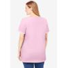 Woman Within Plus Size Layered-Look Tee(Pink)
