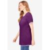 Woman Within Plus Size Layered-Look Tee(Plum Purple)