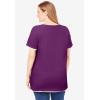 Woman Within Plus Size Layered-Look Tee(Plum Purple)