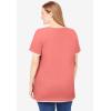 Woman Within Plus Size Layered-Look Tee(Sweet Coral)