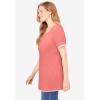 Woman Within Plus Size Layered-Look Tee(Sweet Coral)