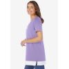 Woman Within Plus Size Layered-Look Tunic(Soft Iris)
