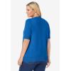 Woman Within Plus Size Perfect Elbow-Length Sleeve Cardigan Sweater(Bright Cobalt)