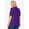 Woman Within Plus Size Perfect Elbow-Length Sleeve Cardigan Sweater(Radiant Purple)