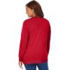 Woman Within Plus Size Perfect Long-Sleeve Cardigan Sweater(Classic Red)