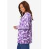 Woman Within Plus Size Perfect Long-Sleeve Cardigan Sweater(Petal Purple Tie Dye)