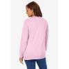 Woman Within Plus Size Perfect Long-Sleeve Cardigan Sweater(Pink)