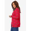 Woman Within Plus Size Perfect Long-Sleeve Cardigan Sweater(Vivid Red Trees)