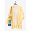 Woman Within Plus Size Perfect Longer-Length Cotton Cardigan Sweater(Banana)