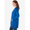 Woman Within Plus Size Perfect Longer-Length Cotton Cardigan Sweater(Bright Cobalt)