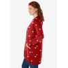 Woman Within Plus Size Perfect Longer-Length Cotton Cardigan Sweater(Classic Red Heart)
