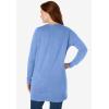 Woman Within Plus Size Perfect Longer-Length Cotton Cardigan Sweater(French Blue)