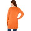 Woman Within Plus Size Perfect Longer-Length Cotton Cardigan Sweater(Orange Twist)