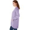 Woman Within Plus Size Perfect Longer-Length Cotton Cardigan Sweater(Pale Lilac)