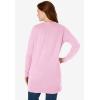 Woman Within Plus Size Perfect Longer-Length Cotton Cardigan Sweater(Pink)