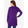 Woman Within Plus Size Perfect Longer-Length Cotton Cardigan Sweater(Radiant Purple)