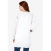 Woman Within Plus Size Perfect Longer-Length Cotton Cardigan Sweater(White)