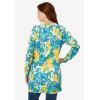 Woman Within Plus Size Perfect Longer-Length Cotton Cardigan Sweater(Yellow Painted Floral)