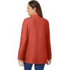 Woman Within Plus Size Perfect Mockneck Tunic(Burnt Red)