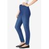 Woman Within Plus Size Petite Pull-On Elastic-Waist Stretch Fineline Denim Jeans – 14 WP, Stonewash Sanded