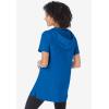 Woman Within Plus Size Short-Sleeve Hoodie(Bright Cobalt)