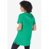 Woman Within Plus Size Short-Sleeve Hoodie(Tropical Emerald)