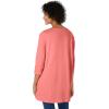 Woman Within Plus Size Smocked Henley Trapeze Tunic(Sweet Coral)
