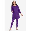 Woman Within Plus Size Zipper Pocket Tunic(Radiant Purple)