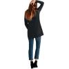 ellos Plus Size French Terry Lace Trim Sweatshirt Tunic(Black)