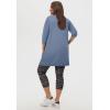 ellos Plus Size French Terry Zip Pocket Tunic(Pale Indigo)