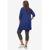 ellos Plus Size French Terry Zip Pocket Tunic(Royal Cobalt)