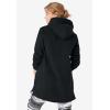ellos Plus Size Hooded Sweatshirt Tunic(Black)