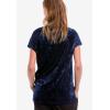 ellos Plus Size Stretch Crushed Velour V-Neck Short Sleeve Tee(Evening Blue)
