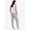 ellos Plus Size Studio French Terry Drawstring Elastic Waistband Jogger(Lilac Smoke)