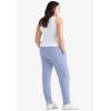 ellos Plus Size Studio French Terry Drawstring Elastic Waistband Jogger(Periwinkle Mist)