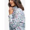 ellos Women’s Plus Size Long Sleeve Button-Down Shirt Oversized Tunic Blouse(French Blue White Stripe)