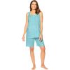 Dreams & Co. Plus Size 2-Piece Short PJ Set(Pale Ocean)