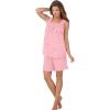 Dreams & Co. Plus Size 2-Piece Short PJ Set(Rose Quartz)