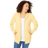 Woman Within Plus Size Better Fleece Zip-Front Hoodie Long Oversized Sweatshirt(Banana)