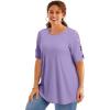 Woman Within Plus Size Cut-Out Sleeve Tunic(Soft Iris)