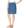Woman Within Plus Size Perfect Denim Skort(Medium Stonewash)