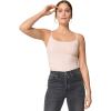 ellos Plus Size Cotton Spandex Scoop Neck Sleeveless Cami(Pale Blush)