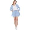 ellos Plus Size French Terry Drawstring Shorts(Periwinkle Mist)