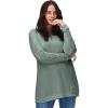ellos Plus Size French Terry Lace Trim Sweatshirt Tunic(Dusty Pine)