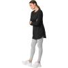 ellos Plus Size French Terry Sweatshirt Tunic With Shirttail Hem(Black)