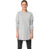 ellos Plus Size French Terry Sweatshirt Tunic With Shirttail Hem(Heather Grey)