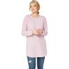 ellos Plus Size French Terry Sweatshirt Tunic With Shirttail Hem(Pretty Lilac)