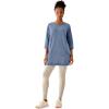 ellos Plus Size French Terry Zip Pocket Tunic(Pale Indigo)