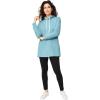 ellos Plus Size Hooded Sweatshirt Tunic(Aqua Sky)