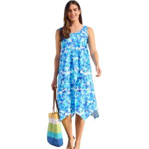 Swimsuits For All Swim 365 Women’s Plus Size Sharktail Beach Cover Up(Cool Neon Floral)